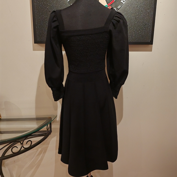 Sandro Black Puff Sleeve Dress - Picture 8 of 16